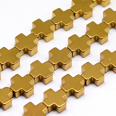 Гальванизировать немагнитных синтетический гематит бисер пряди G-I096-M-1