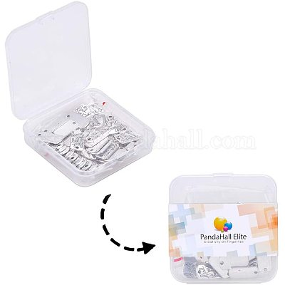 Тибетском стиле сплава прямоугольник подвески TIBEP-PH0004-89-1