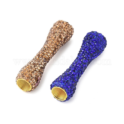 Латунные бусины из стразов и глины KK-P305-10G-1