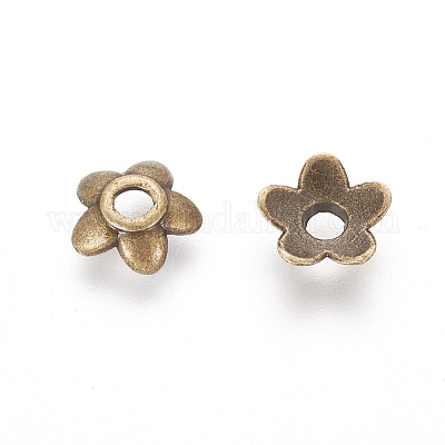 Тибетском стиле сплав шарик крышки X-TIBEB-P002-08AB-RS-1