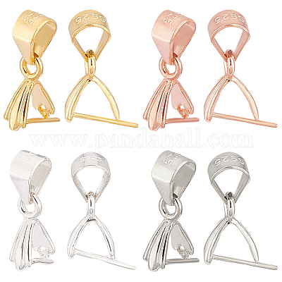 8 шт. 4 цвета 925 серебряных держателя для ледоруба STER-PH0001-95-1