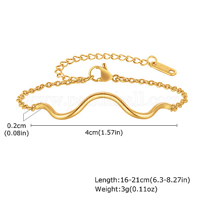 Браслеты из нержавеющей стали 304 в форме волны FS-WG2DD65-06-1