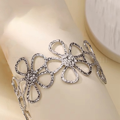 Браслеты-манжеты из нержавеющей стали 304 BJEW-B135-01A-P-1