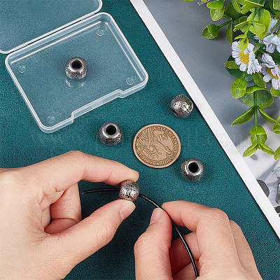 8 шт. европейские бусины из нержавеющей стали 304 STAS-UN0054-44-1