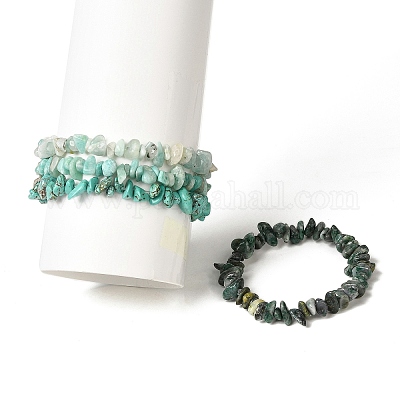 4шт набор браслетов из бисера с драгоценными камнями BJEW-JB11178-1