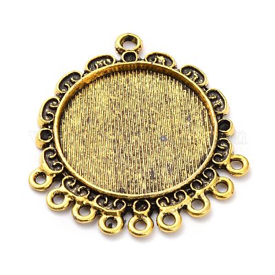 Сеттинги разъем сплава кабошон тибетском стиле PALLOY-P224-13AG-1