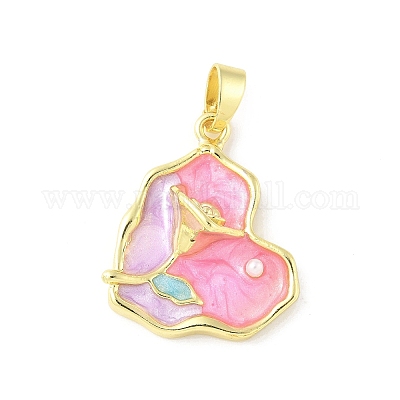 Латунь эмаль подвески KK-Z101-09G-C02-1