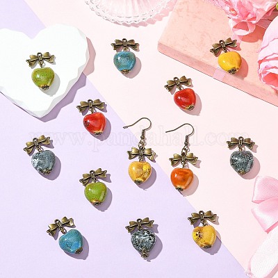 24 шт. 6-х цветные фарфоровые подвески ручной работы PALLOY-CJ00162-1