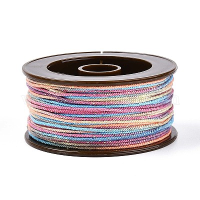 27 м сегментно окрашенные круглые полиэфирные витые шнуры OCOR-N009-02A-07-1