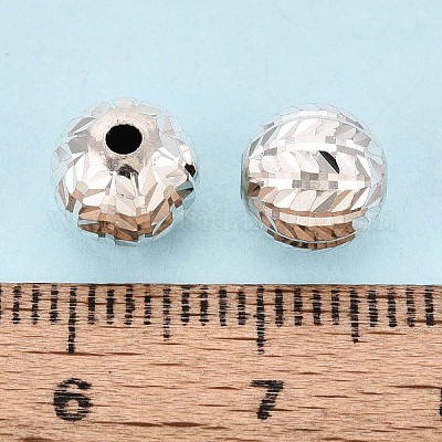 925 текстурированная бусина из стерлингового серебра STER-T008-45S-01-1