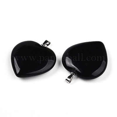 Природные подвески обсидиана G-S364-006F-1