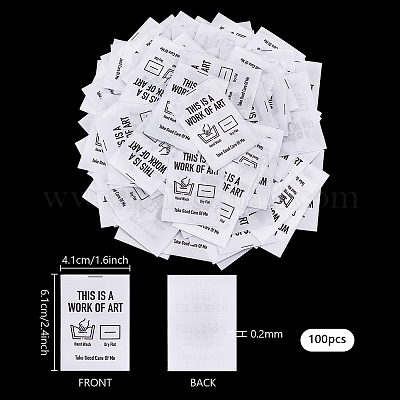 Тканые ремесленные этикетки&nbsp;SENE-WH0007-09-1