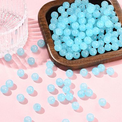 2 нитка круглых бусин из искусственного нефрита DGLA-FS0001-20C-1