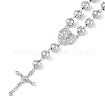 Ожерелья с подвесками из латуни с прозрачным кубическим цирконием NJEW-H028-02P-1