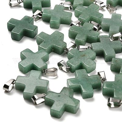 Естественный зеленый авантюрин подвески G-Z067-06P-05-1