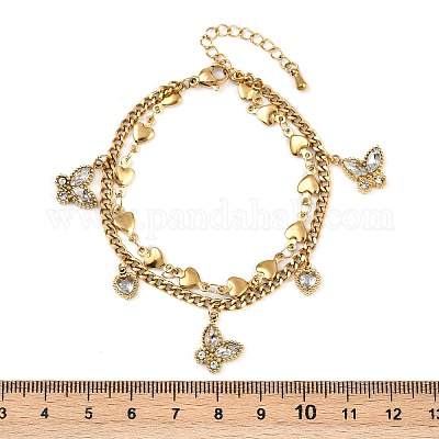 Многорядные браслеты из нержавеющей стали 304 BJEW-G747-06G-1