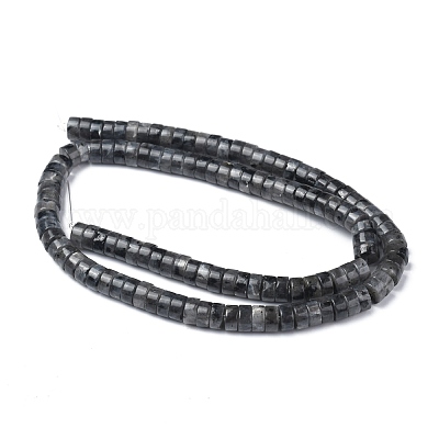 Натуральные черные бусины из ларвикита G-Z006-C31-1