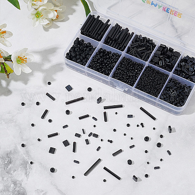 100 г набор из двух видов матовых непрозрачных стеклянных бусин SEED-GO0001-11D-1