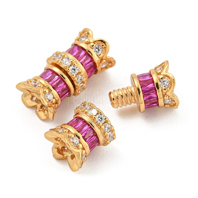 925 винтовая застежка из стерлингового серебра с микропаве из циркония STER-U001-04B-G-1