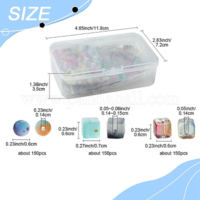 450 шт. 3 вида матовых стеклянных бусин с золотистым блестящим порошком DGLA-FS0001-13-1