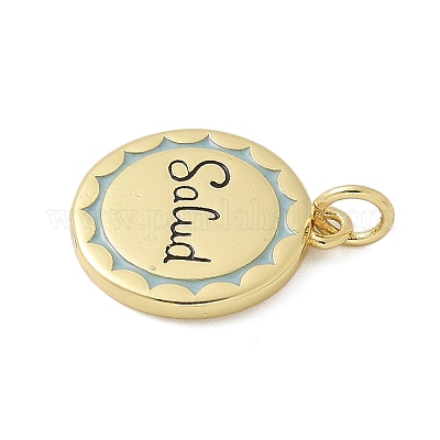 Латунь эмаль подвески KK-P293-09G-01-1