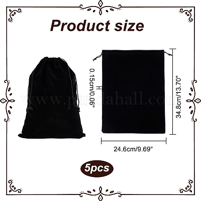 Мешочки из бархатной ткани на шнурке TP-WH0015-09C-1