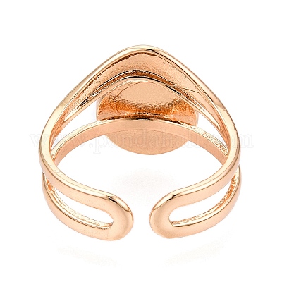 Круглые кольца на палец с натуральными и синтетическими камнями RJEW-N046-10-1