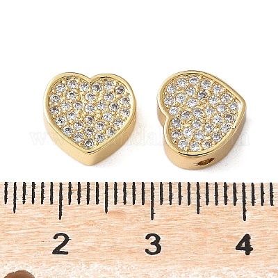 Латунные микро проложить кубического циркония бусы KK-A252-11G-1