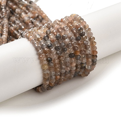 Нити из натуральных бусин из нескольких лунных камней G-B074-A08-01-1