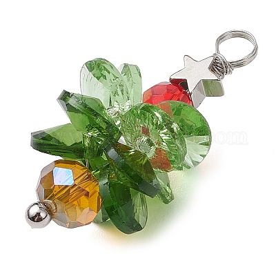 Подвески из латуни и стекла PALLOY-JF02994-1