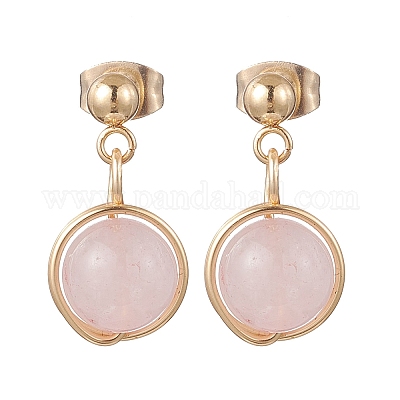 3 пара круглых серег из натурального культивированного пресноводного жемчуга из нержавеющей стали 304 EJEW-JE06817-02-1