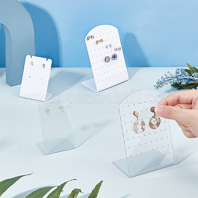 8 шт. 4 стильных акриловых подставки для сережек EDIS-FG0001-51-1