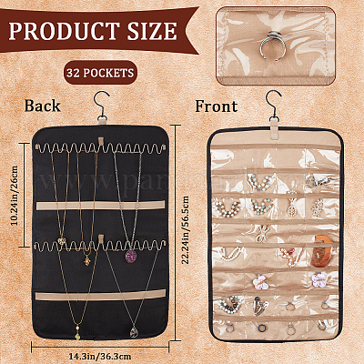 Нетканый органайзер для украшений AJEW-WH0419-43-1