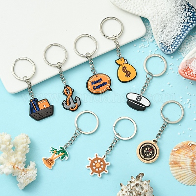 8шт 8 стиля мультяшный ПВХ брелок-подвеска KEYC-FS0001-07-1