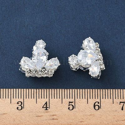 Латунные микро проложить кубического циркония бусы KK-S336-15S-A-1