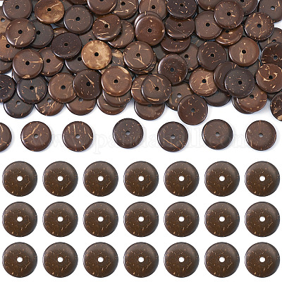 100 шт. натуральные кокосовые бусины COCO-TA0001-01D-1