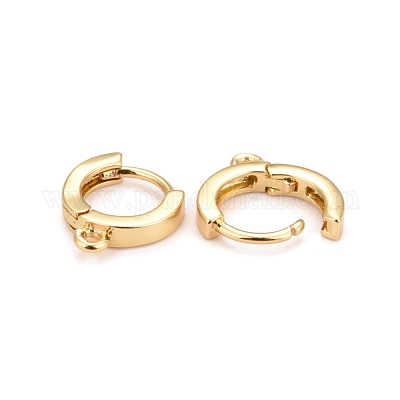 Латунные серьги-обручи KK-Z020-03G-1