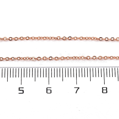 Латунь кабель цепи материалы для ожерлеья NJEW-D302-78RG-1