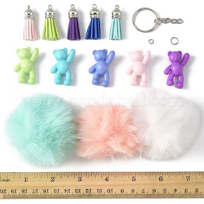 Наборы для изготовления брелока-медведя своими руками DIY-FS0009-14-1