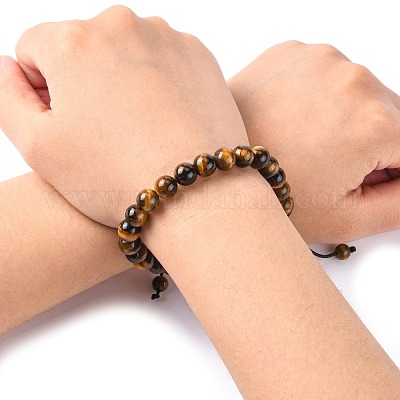 Регулируемые нейлоновые шнур плетеный браслеты из бисера BJEW-F308-55E-1