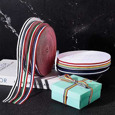 Плоские полосатые ленты из полиэстера в крупный рубчик EC-WH0003-13-B01-1