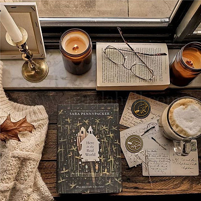 Латунная восковая печать штамп с ручкой AJEW-WH0184-0933-1