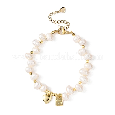 Латунь шарм браслеты BJEW-JB12859-1