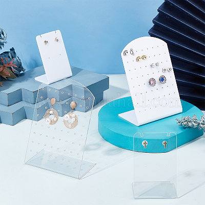 8 шт. 4 стильных акриловых подставки для сережек EDIS-FG0001-51-1