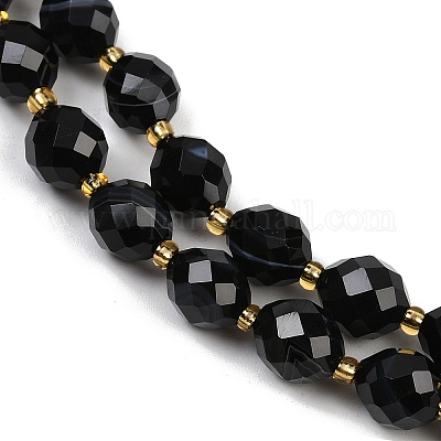 Нити бусин из натурального полосатого агата/полосчатого агата (окрашенного и нагретого) G-N342-149I-20-1