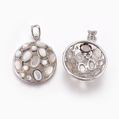 Подвески из натурального белого жемчуга SHEL-XCP0001-13-1