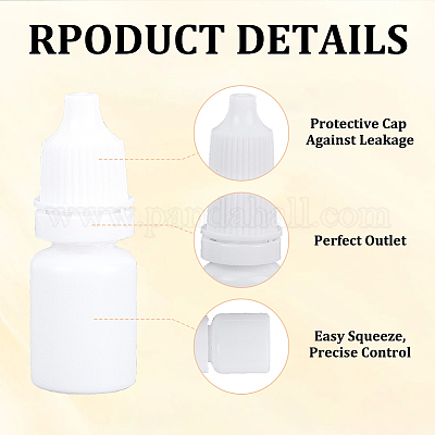 50 шт. Пластиковые флаконы для клея с 2 шт. одноразовыми пластиковыми пипетками с 2 шт. прозрачными пластиковыми воронкообразными воронками AJEW-OC0005-27A-1