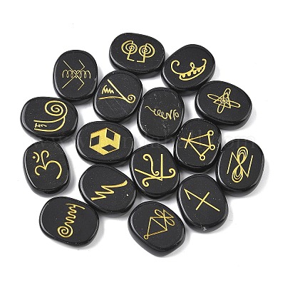 16 шт. 16 стиля украшения из натурального обсидиана G-F786-02A-07-1