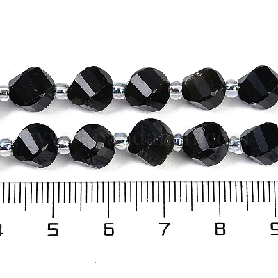 Естественный золотистый отлив обсидиан бисер пряди G-L579-07B-1