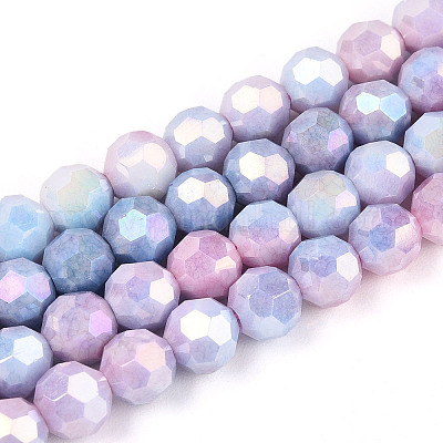 Антикоррозийные гальванические стеклянные бусины X-EGLA-T021-6mm-15-07-1